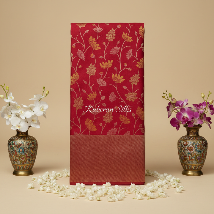 Kuberan Red Kanchipuram Silk Saree