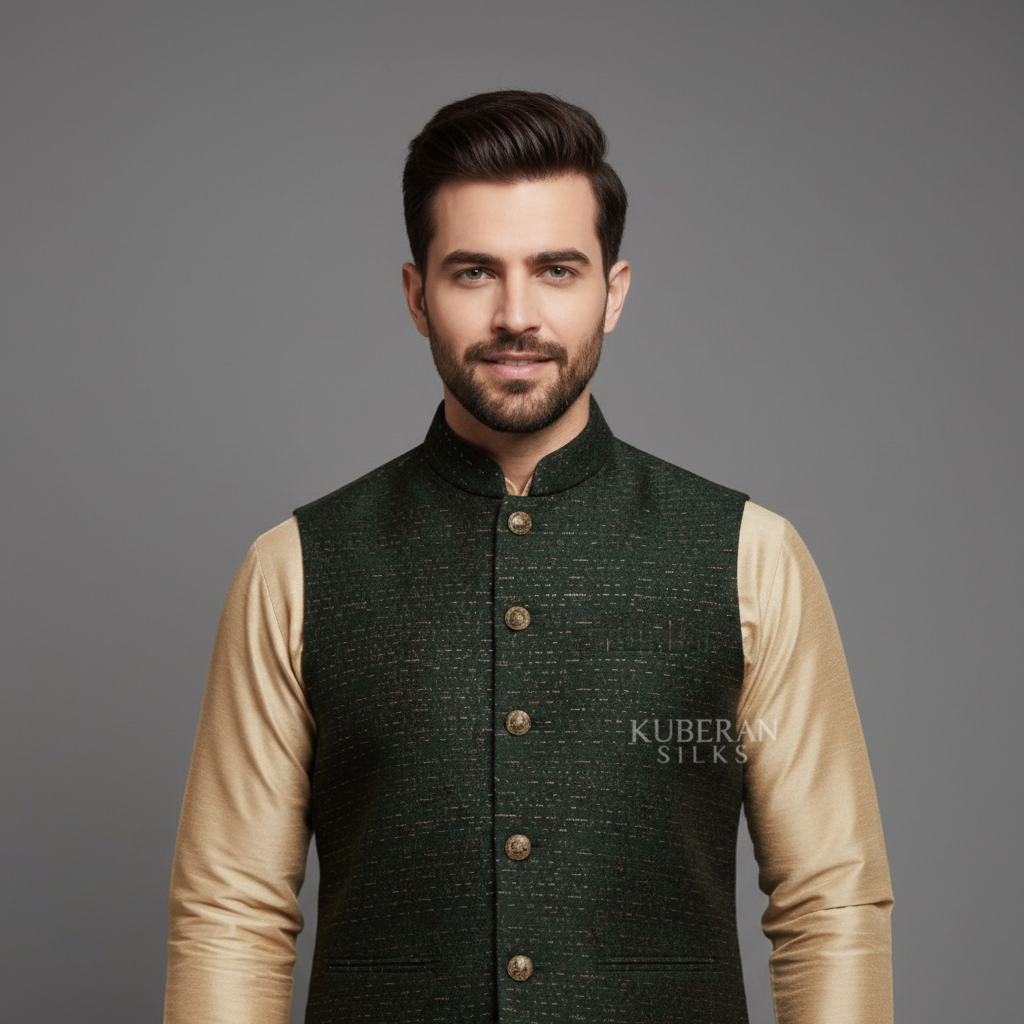 Resized ethnic wear vest product image