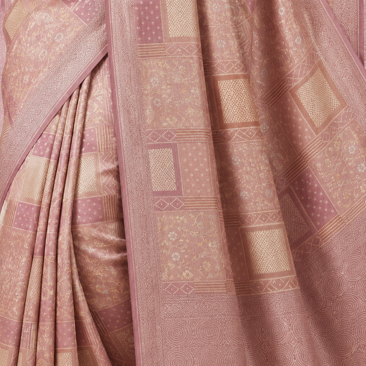 KUBERAN PINK BANARAS GEORGETTE SAREE