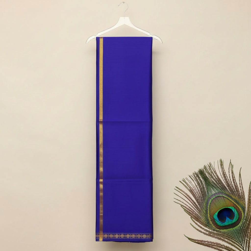 Kuberan Royal Blue Silk Shalya