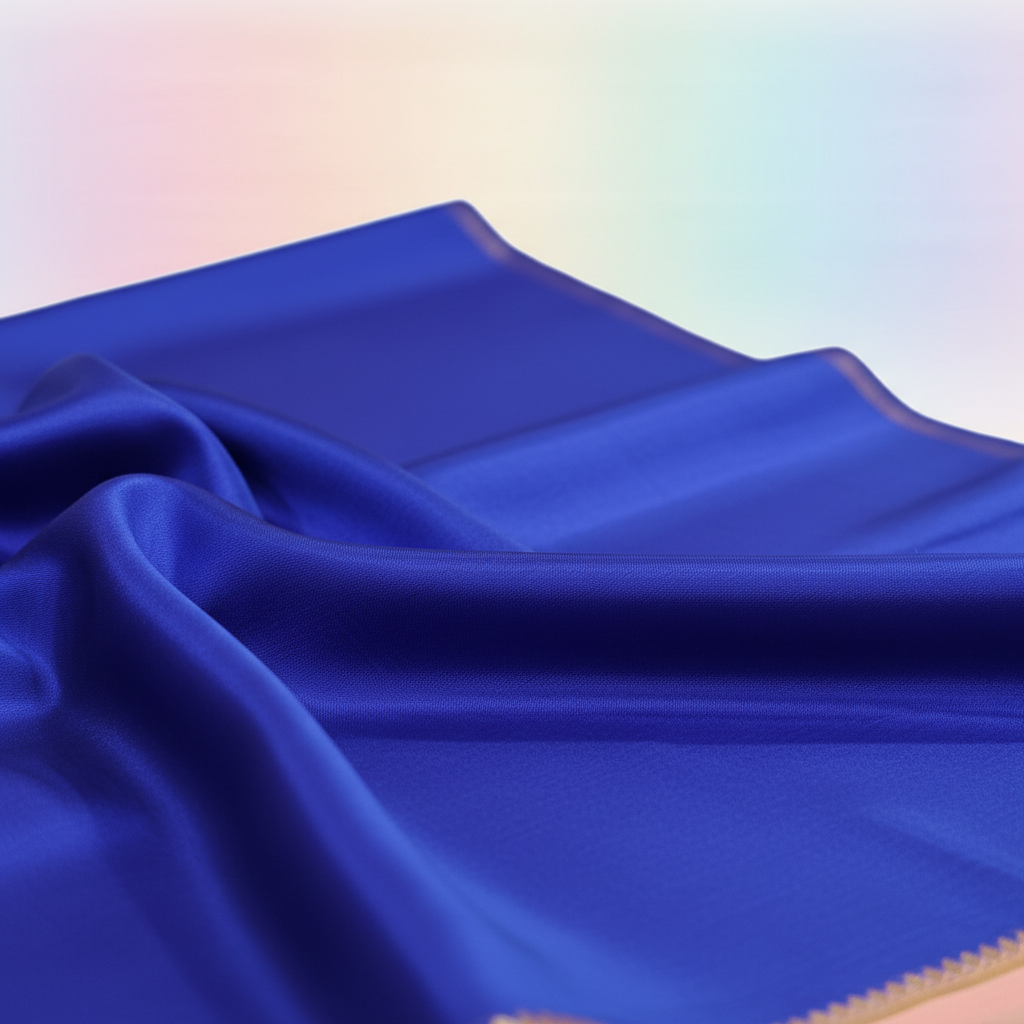 KUBERAN BLUE PURE CREPE SAREE