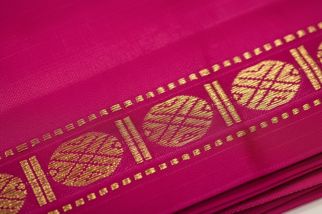 Kuberan Royal Pink Pure Silk Dhoti
