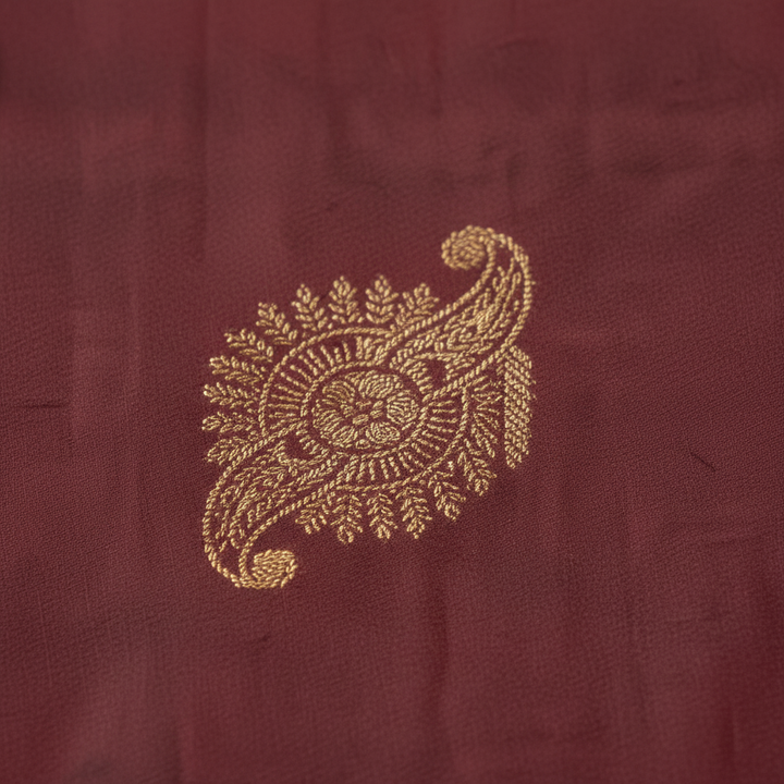 KUBERAN RUST MAROON SEMI SOFT SILK SAREE
