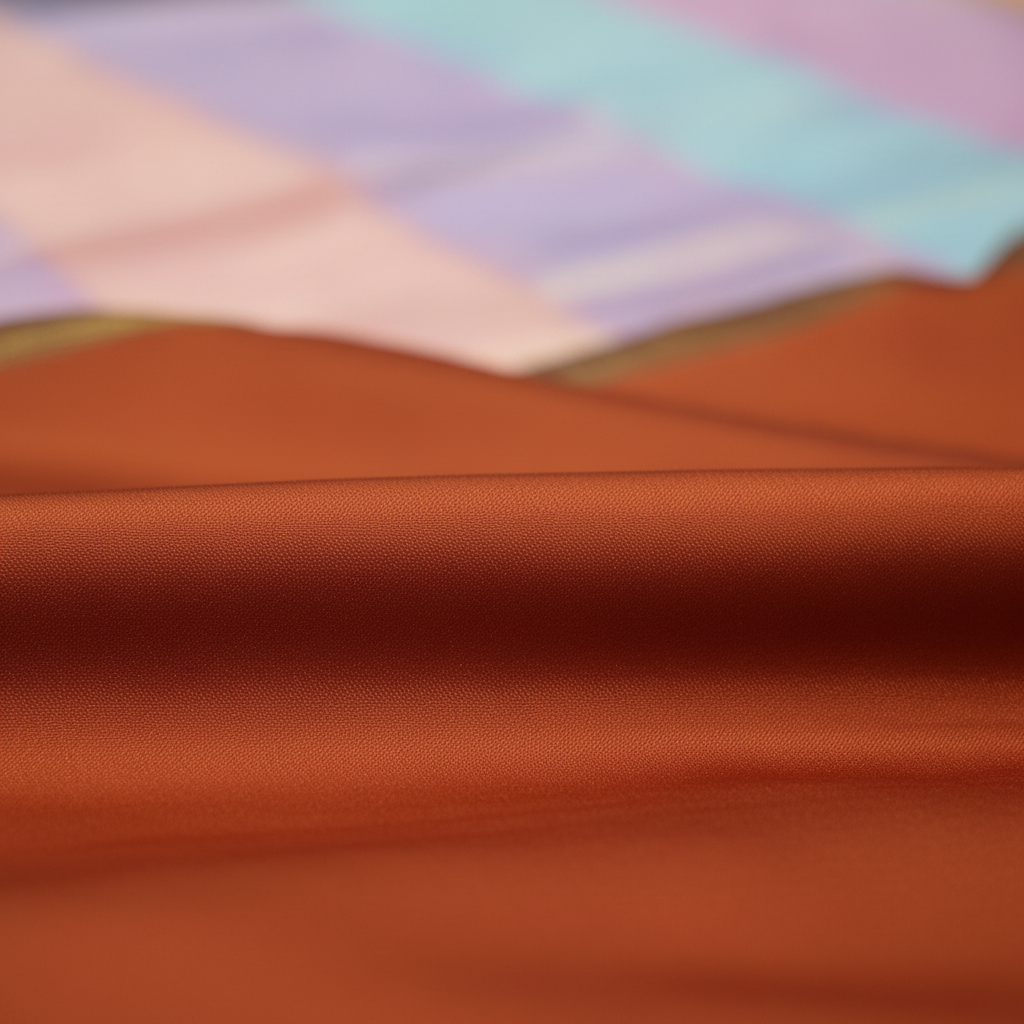 KUBERAN RUST ORANGE PURE CREPE SAREE