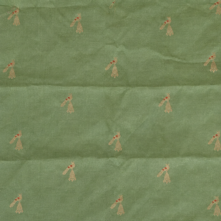 KUBERAN GREEN WITH BLUE PURE BANARASI HANDLOOM SAREE