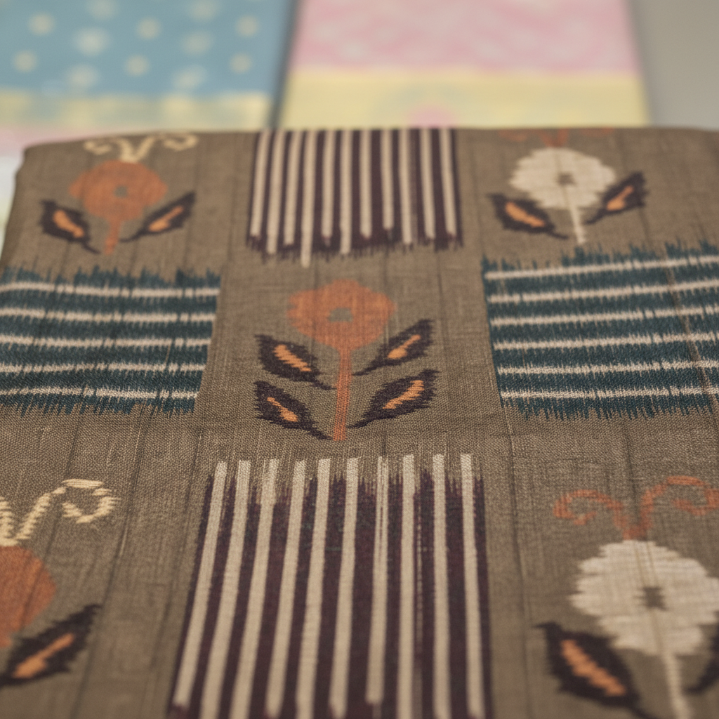 KUBERAN BROWN WITH TISSUE BORDER SEMI TUSSAR SILK SAREE