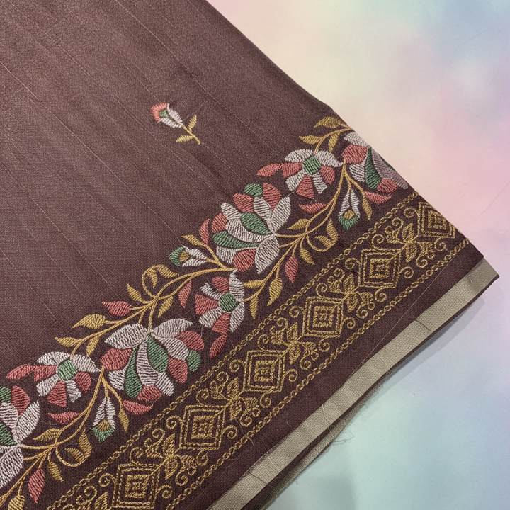 KUBERAN PURPLE SEMI TUSSAR SILK SAREE
