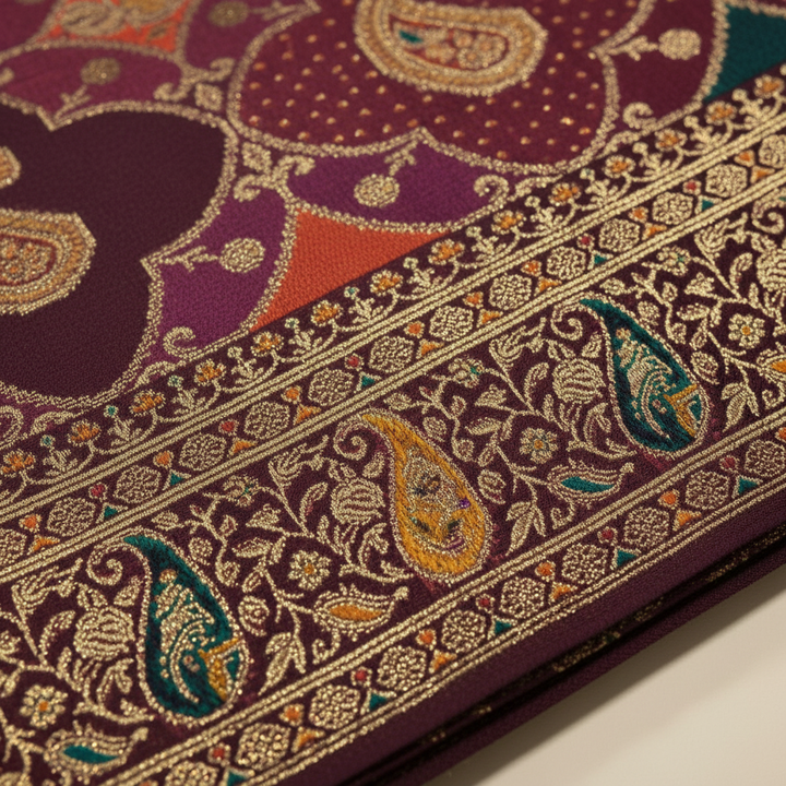 KUBERAN PURPLE SEMI BANARASI SILK SAREE