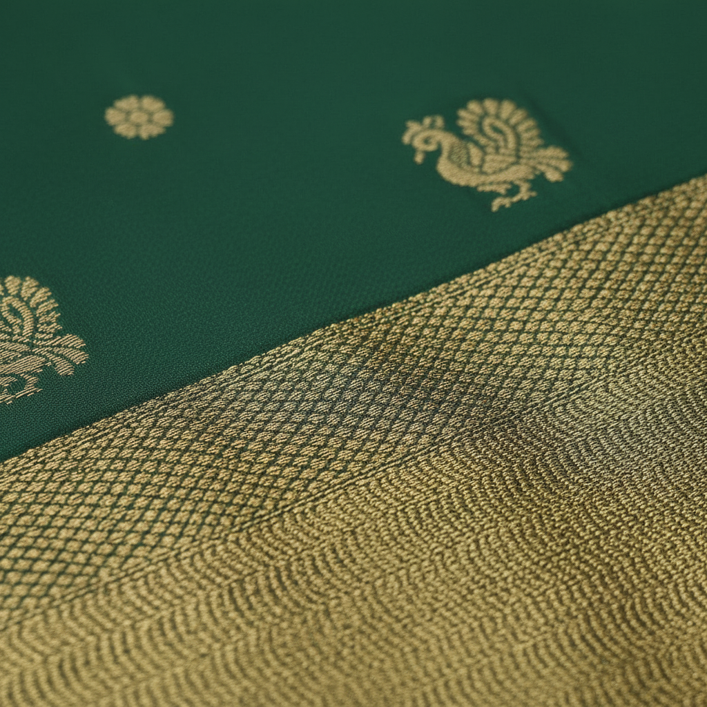 Saree Fabric Texture Close-up