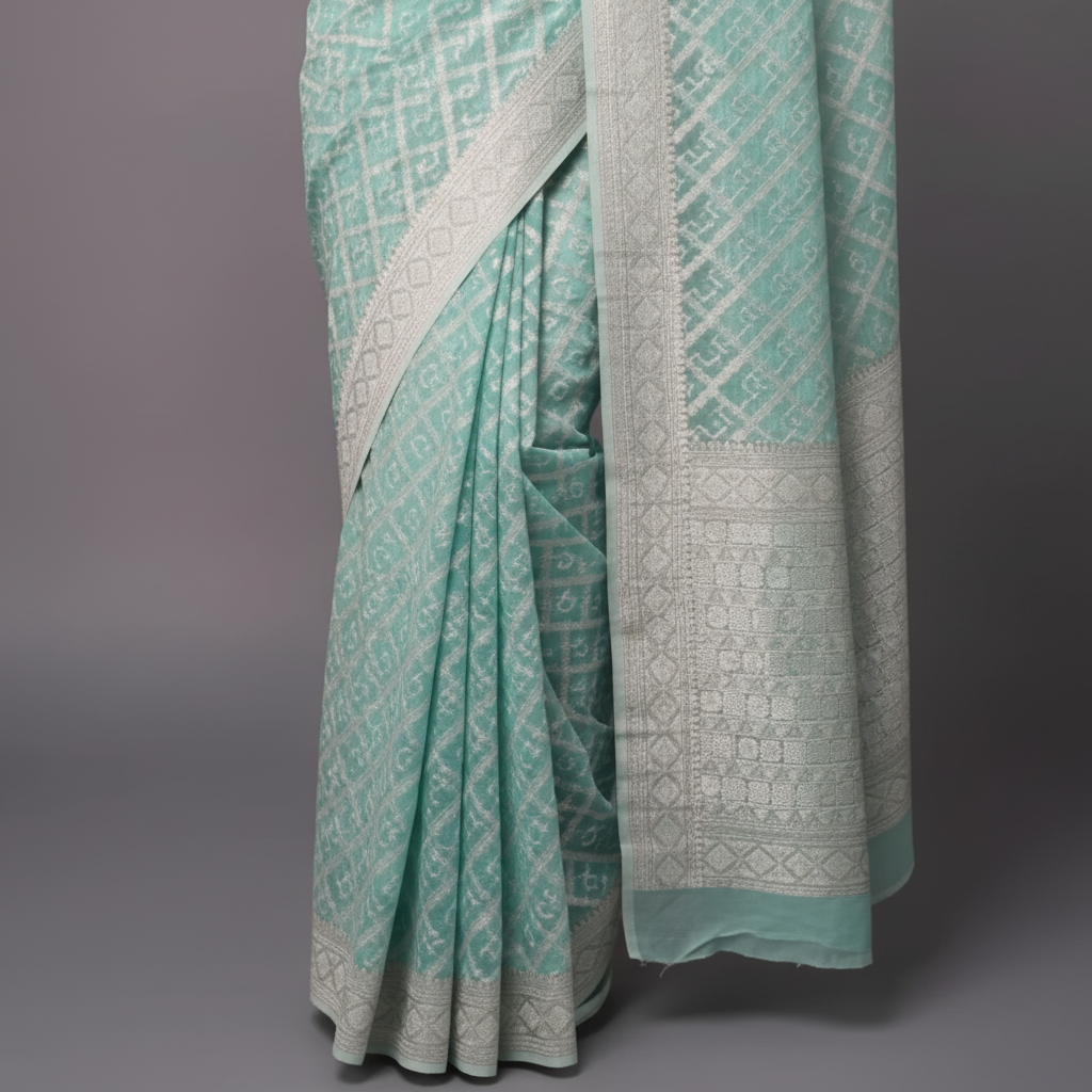 Saree Pleats Close-up