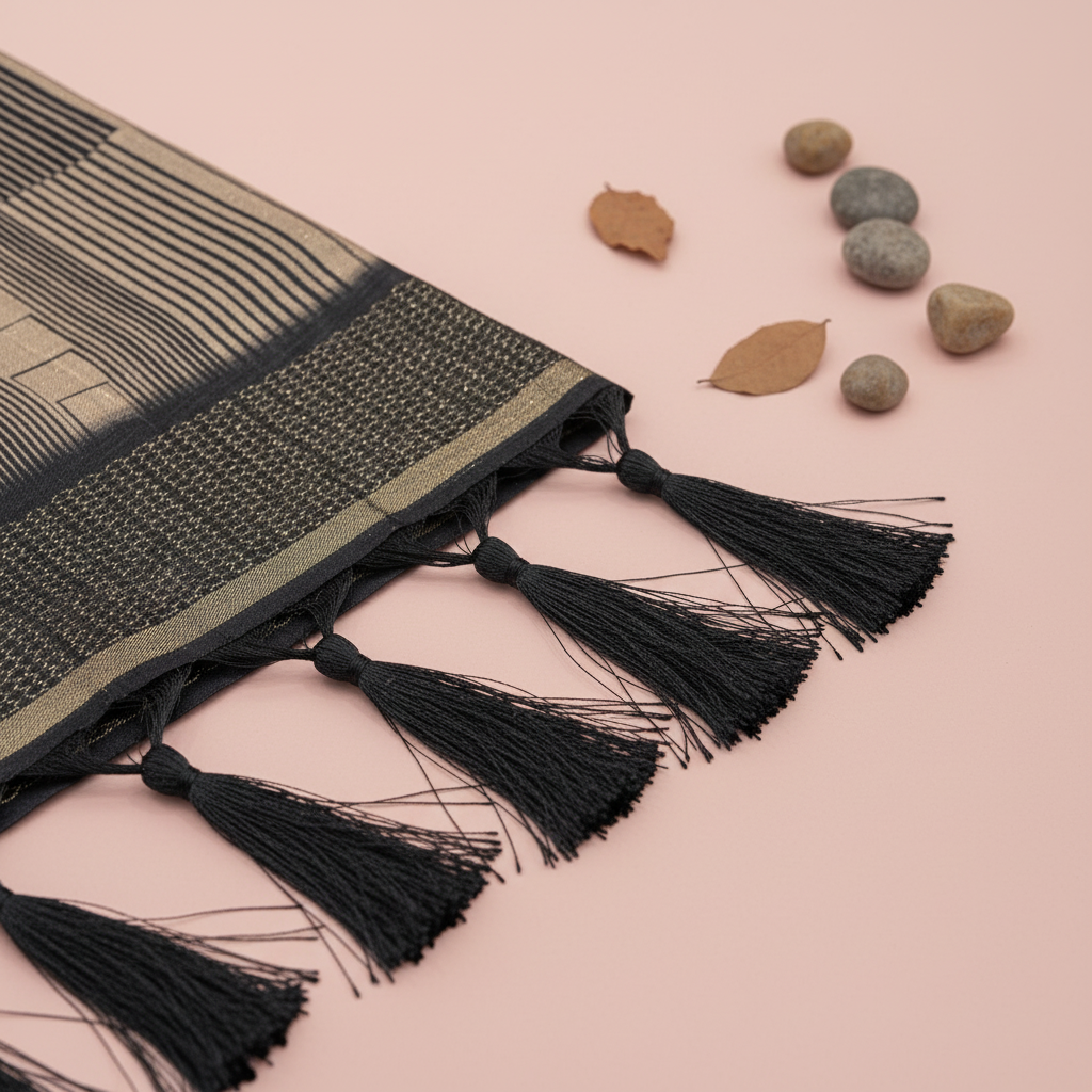 KUBERAN GREEN SEMI TUSSAR SILK SAREE