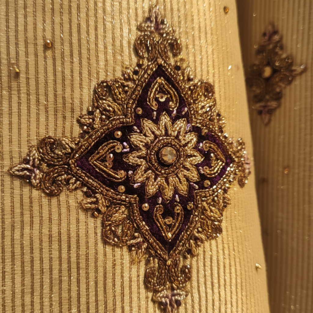 Kuberan Golden Zardozi Embroidered Sherwani