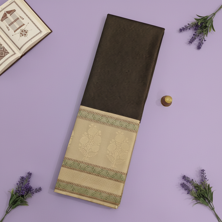 Kuberan Brown Kanchipuram Silk Saree