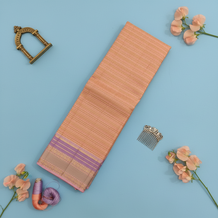 Kuberan Soft Peach Blush  Kanchipuram Silk Saree