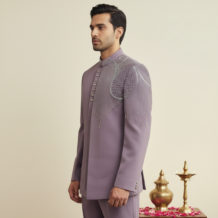 Kuberan Mauve 3 Pcs Suit