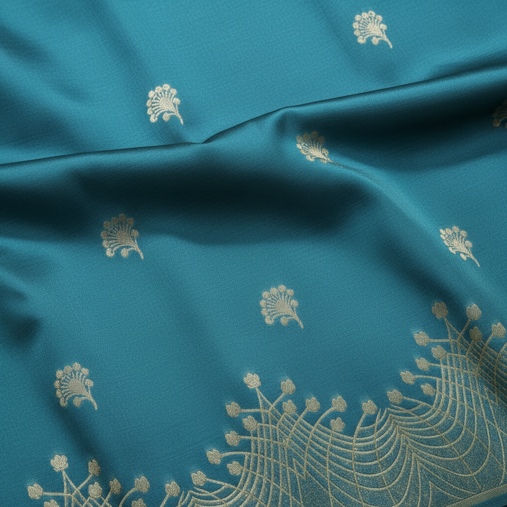 Silk body fabric close-up