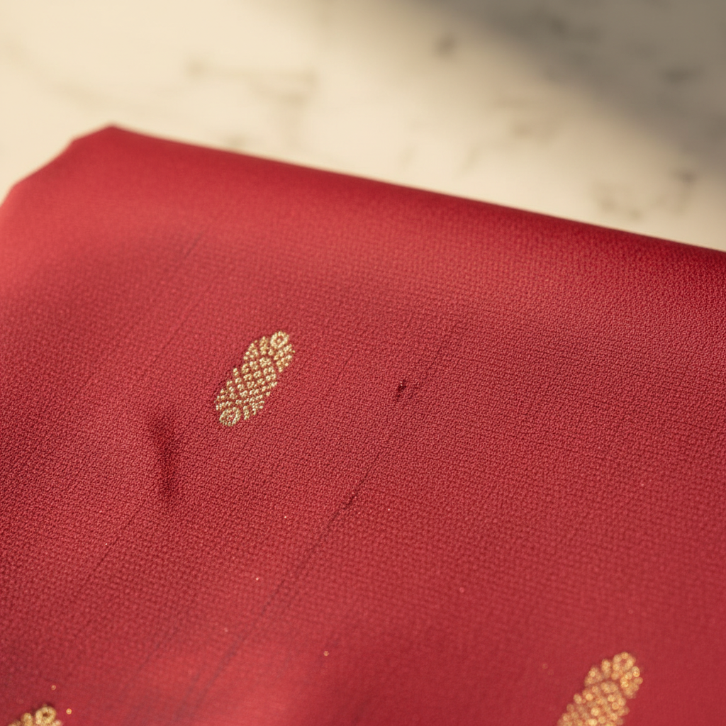 KUBERAN DARK PINK 9 YARDS PURE SILK SAREE