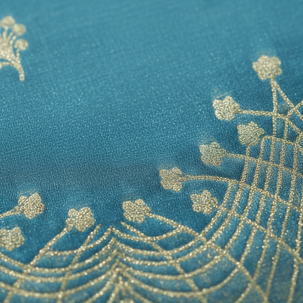 Silk weave pattern close-up