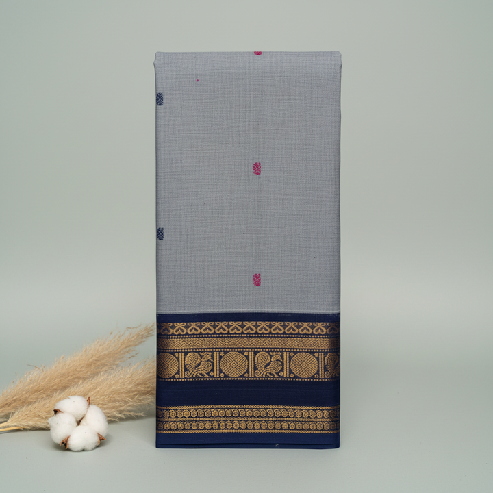 KUBERAN GREY COTTON SAREE