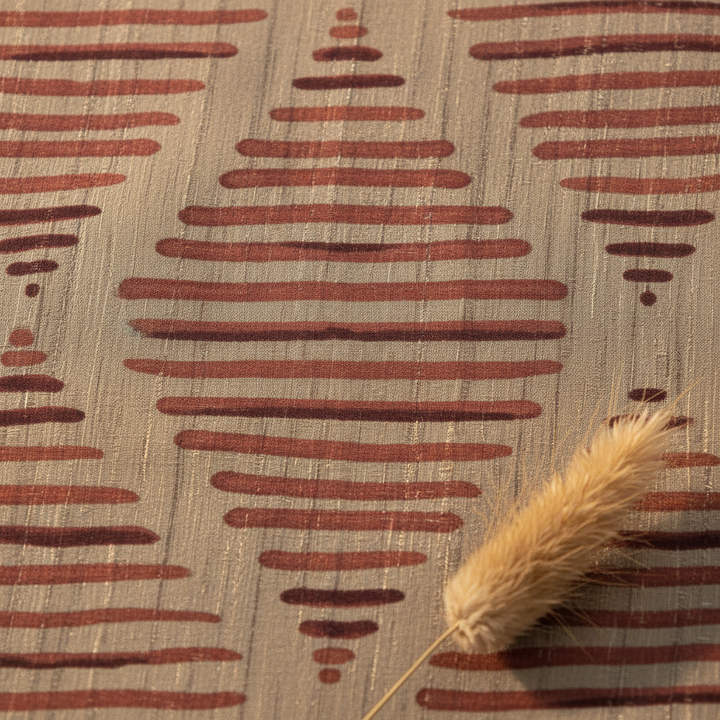 KUBERAN DARK BEIGE SEMI TUSSAR SILK SAREE