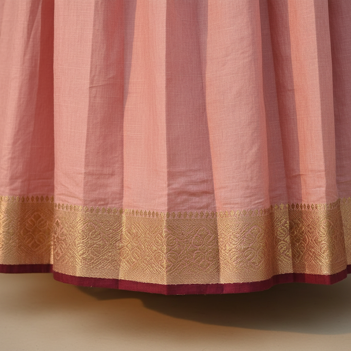 Kuberan Pink & Magenta Half Saree Langa Davani