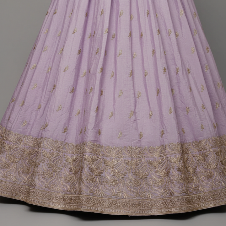 KUBERAN FENDI LIGHT LAVENDER HALF SAREE