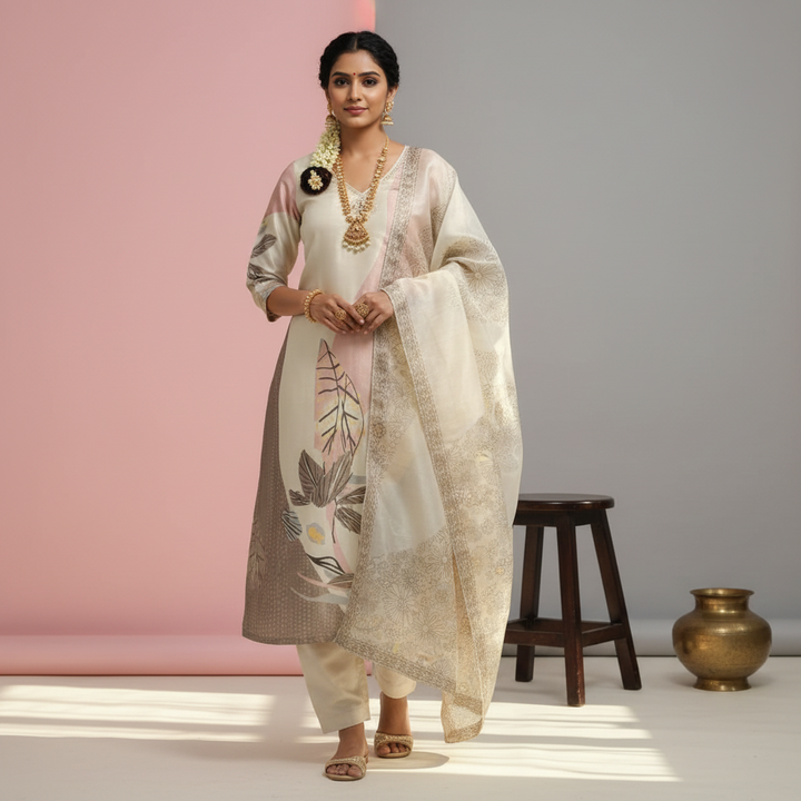 Kuberan Off-White Salwar Kameez
