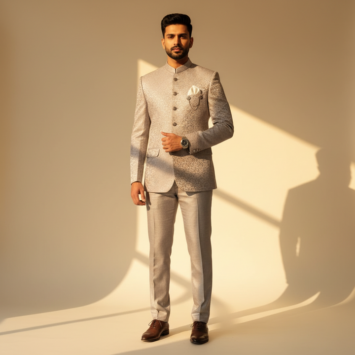 KUBERAN GREY JODHPURI SUIT