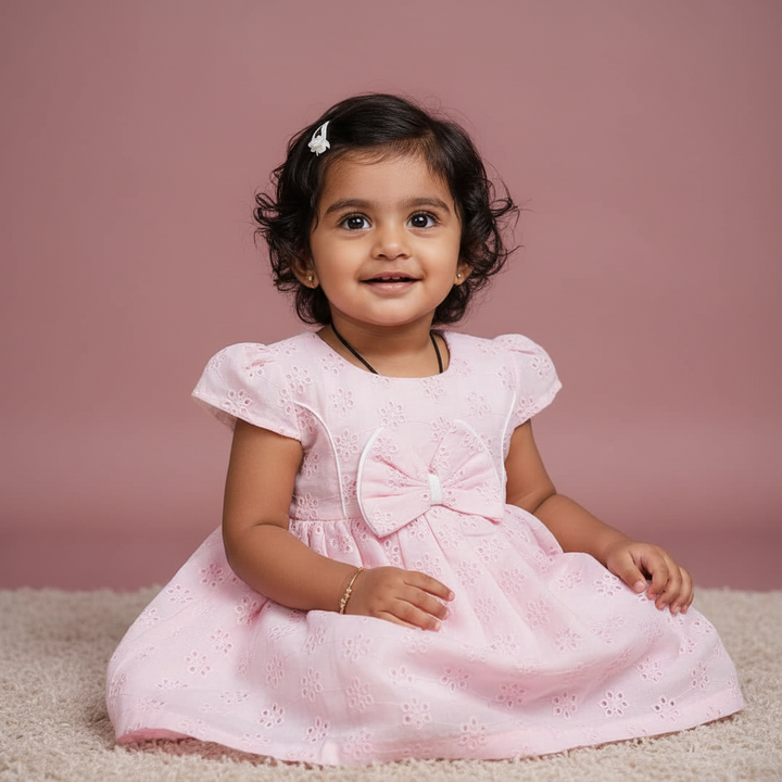 KUBERAN BABY PINK COTTON FROCK