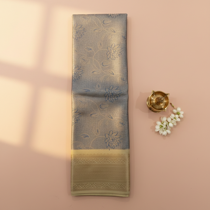 KUBERAN BLUE SEMI SILK SAREE