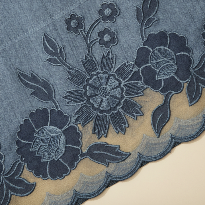 KUBERAN BLUE SEMI TUSSAR SILK SAREE