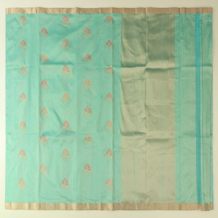 Kuberan Pastel green Pure Banarasi Silk Saree