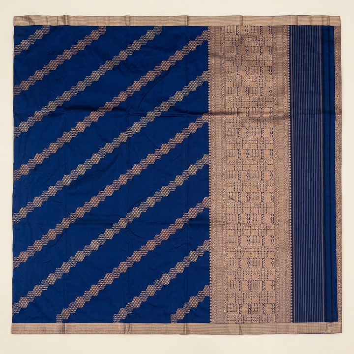 Kuberan NAVY BLUE Pure Banarasi Silk Saree