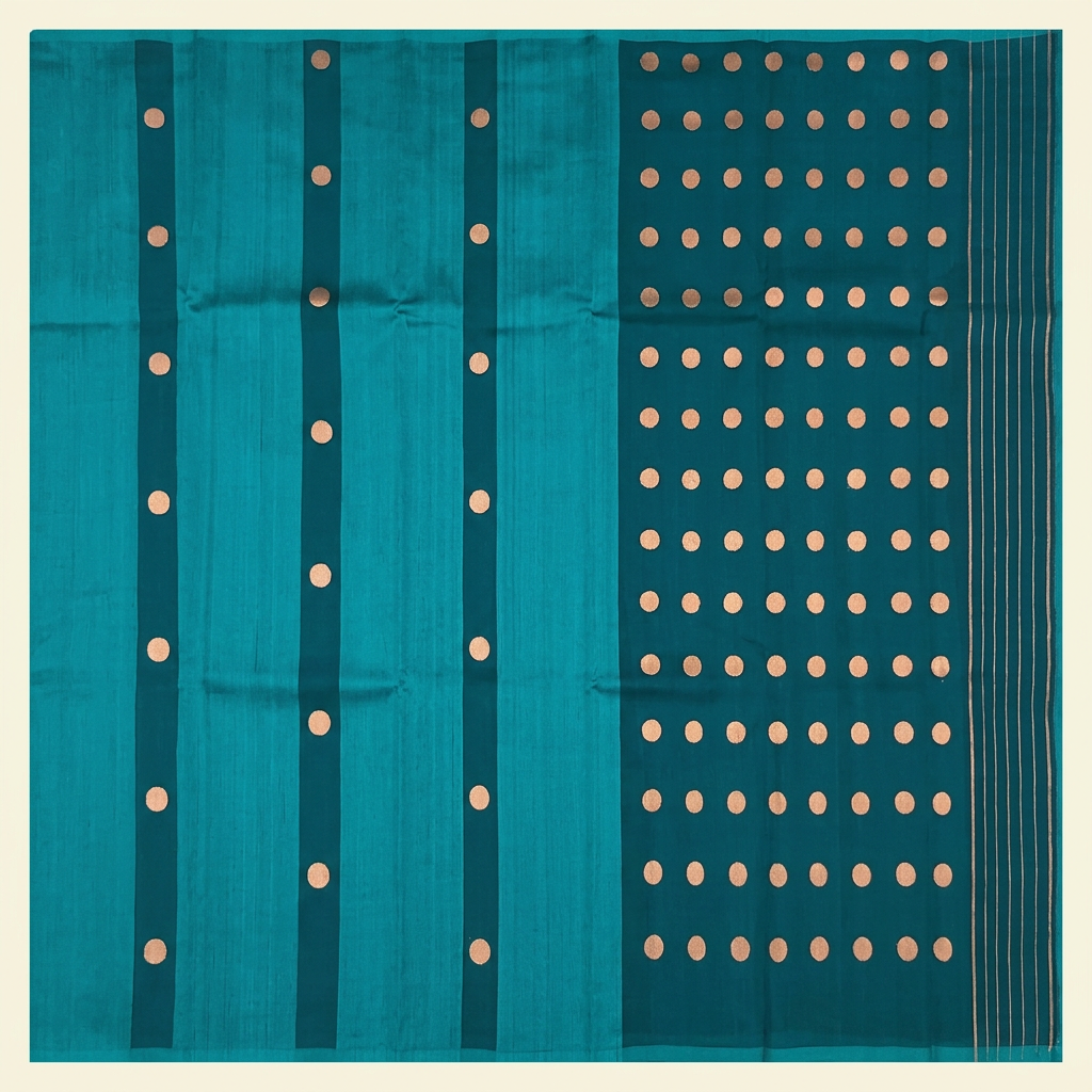 Kuberan Turquoise Pure Banarasi Silk Saree