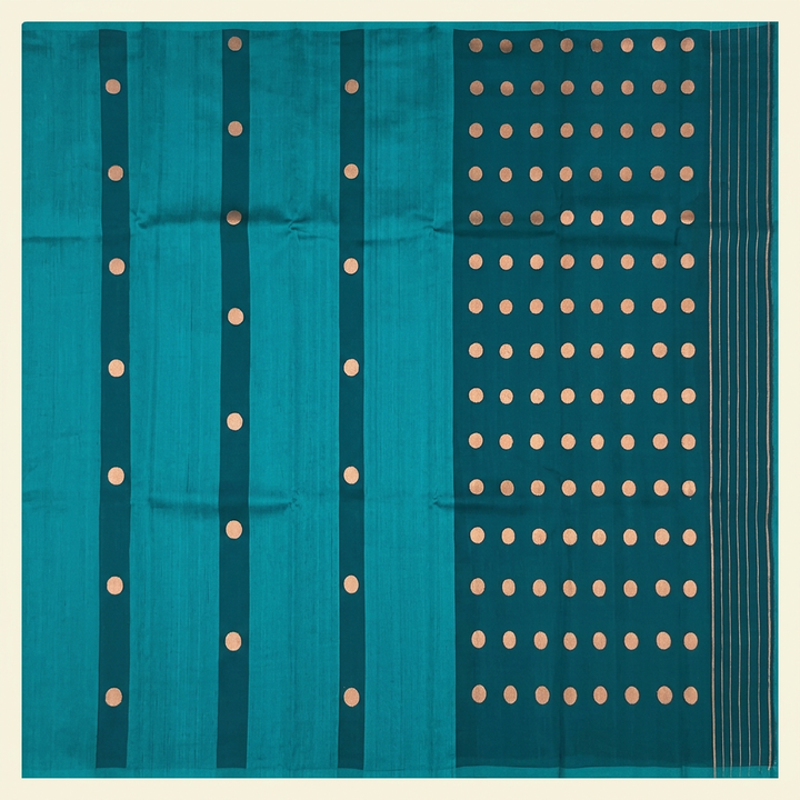 Kuberan Turquoise Pure Banarasi Silk Saree