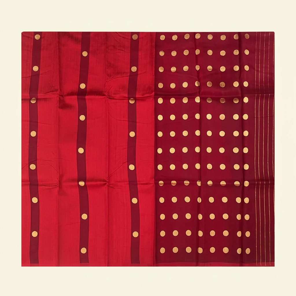 Kuberan Red Pure Banarasi Silk Saree