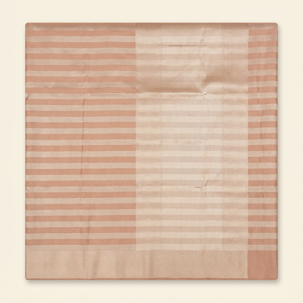 Kuberan Pale Peach Pure Banarasi Silk Saree