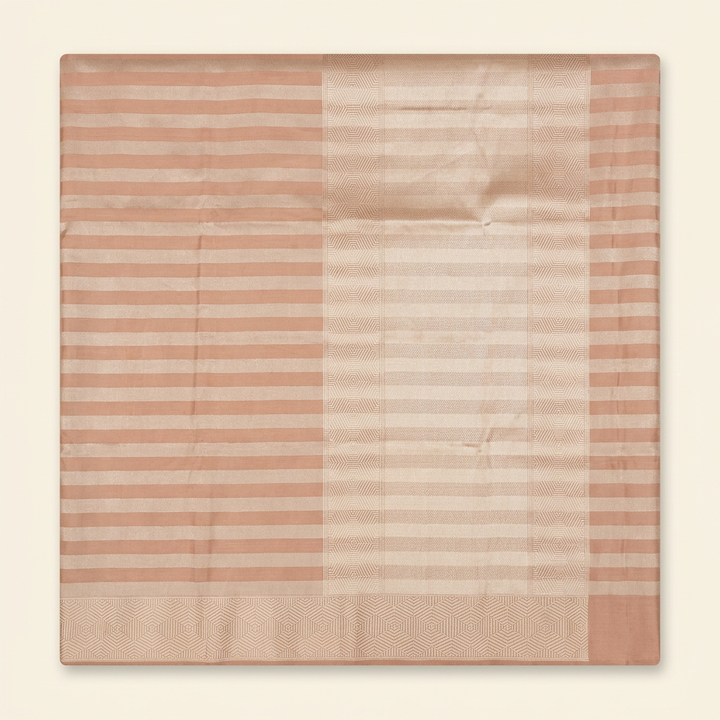 Kuberan Pale Peach Pure Banarasi Silk Saree