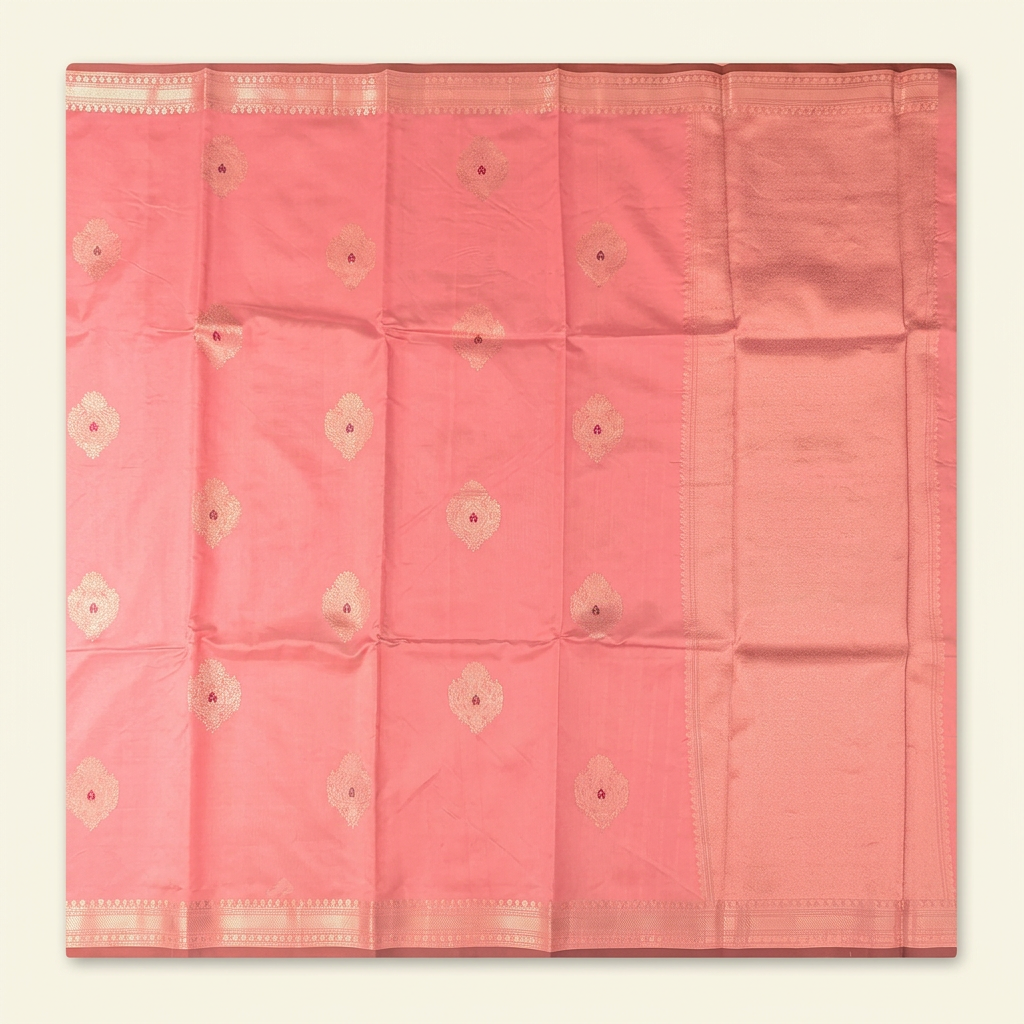 Kuberan Pink Pure Banarasi Silk Saree