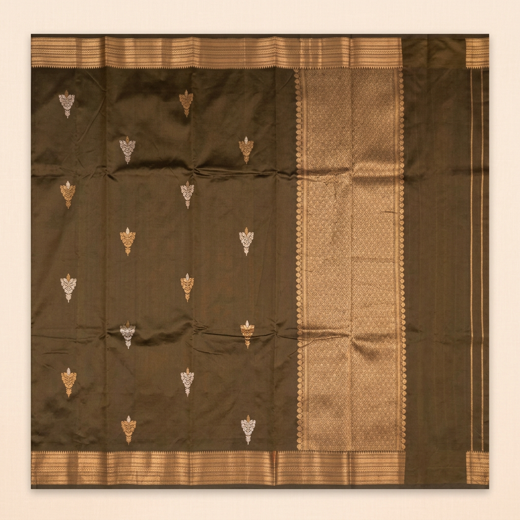 Kuberan Green Pure Banarasi Silk Saree
