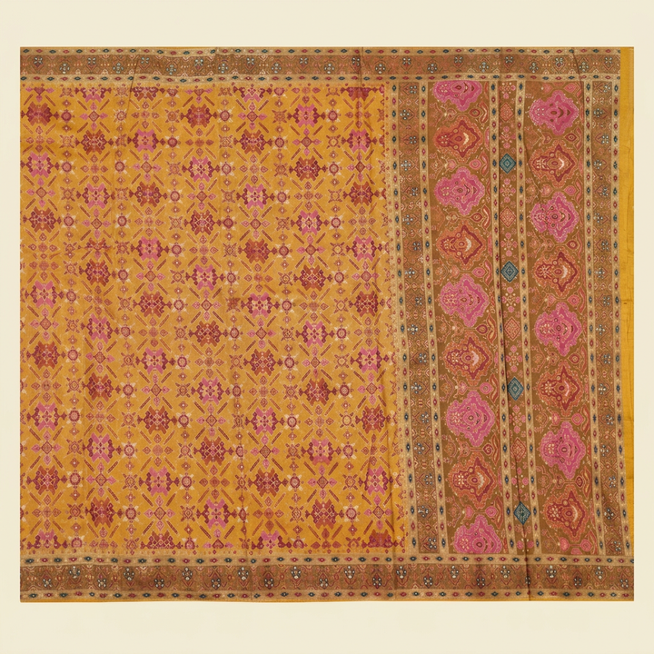 KUBERAN YELLOW RAW SILK SAREE