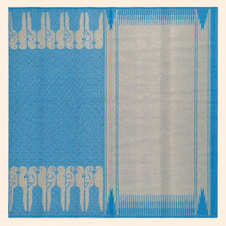 KUBERAN BLUE PURE SILK SAREE