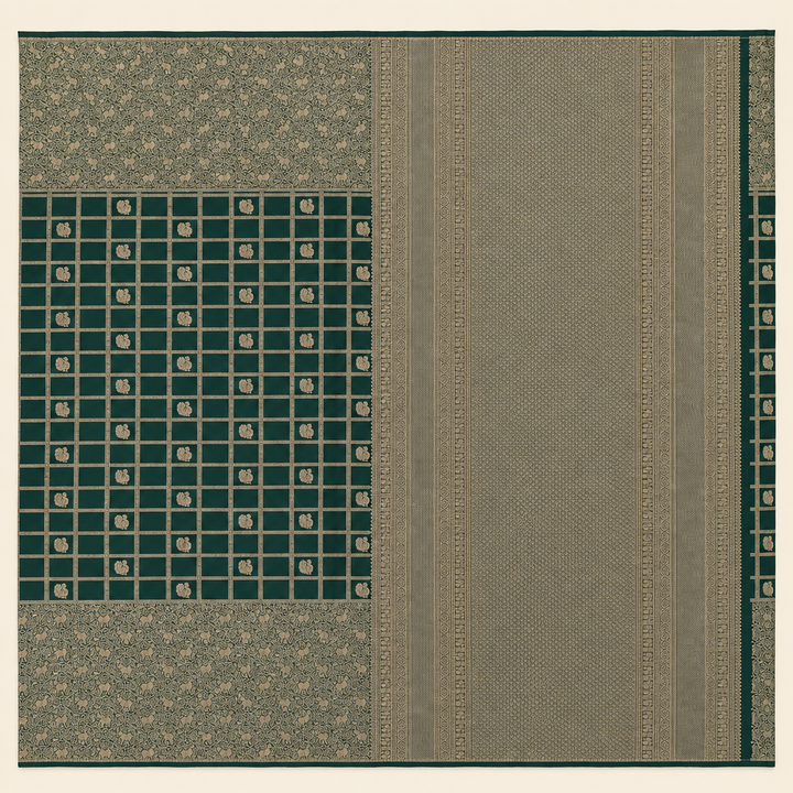 KUBERAN GREEN PURE SILK SAREE