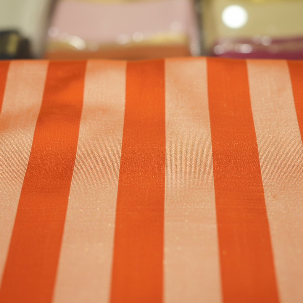 KUBERAN ORANGE CREAM POCHAMPALLY SILK SAREE
