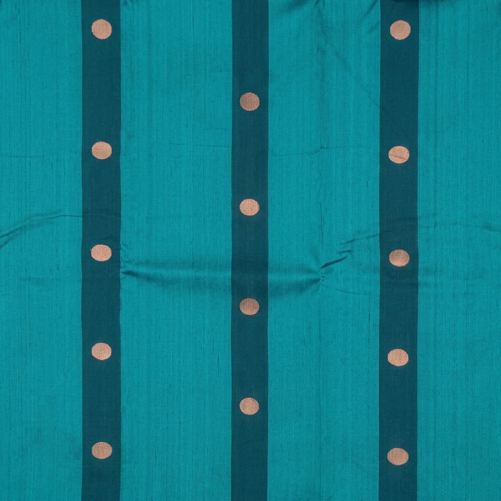 Kuberan Turquoise Pure Banarasi Silk Saree