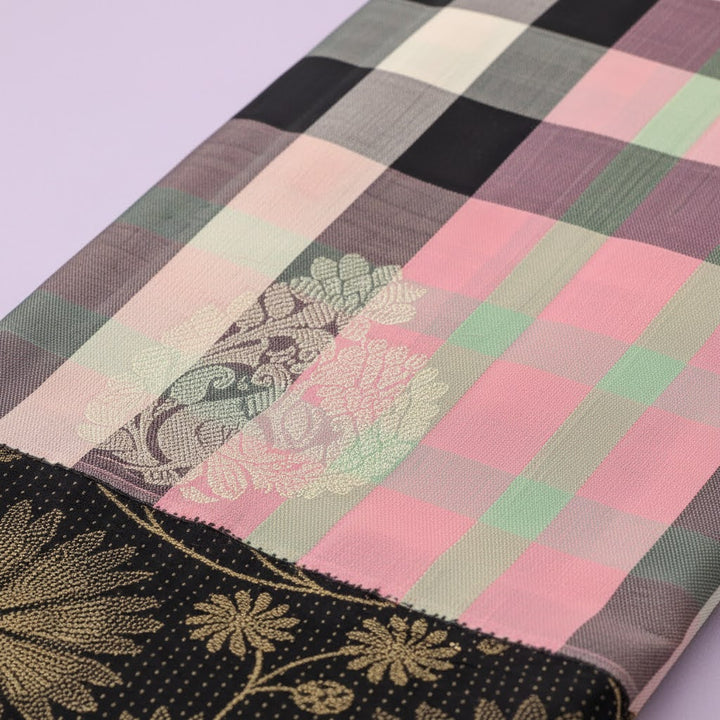 Kuberan  Multi-Colour Checks  Kanchipuram Silk Saree
