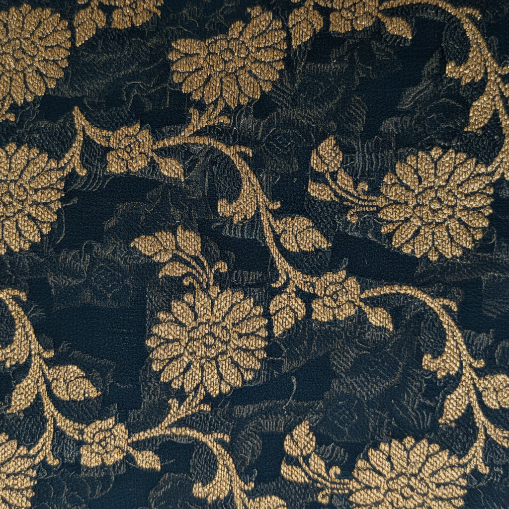 KUBERAN BLUE BANARASI KHADDI GEORGETTE SAREE