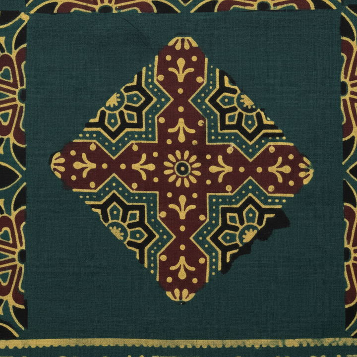 KUBERAN PALE GREEN AJRAKH PRINT SAREE