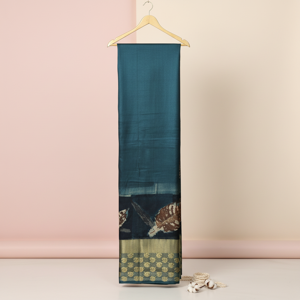 KUBERAN BLUE PRINTED SAREE