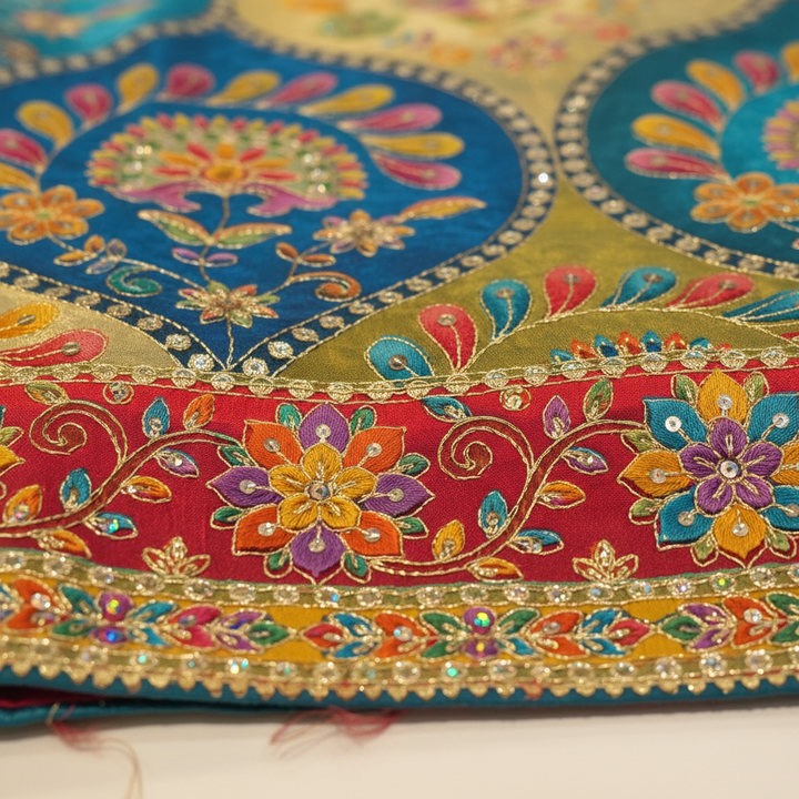 KUBERAN BEIGE DESIGNER FANCY SAREE